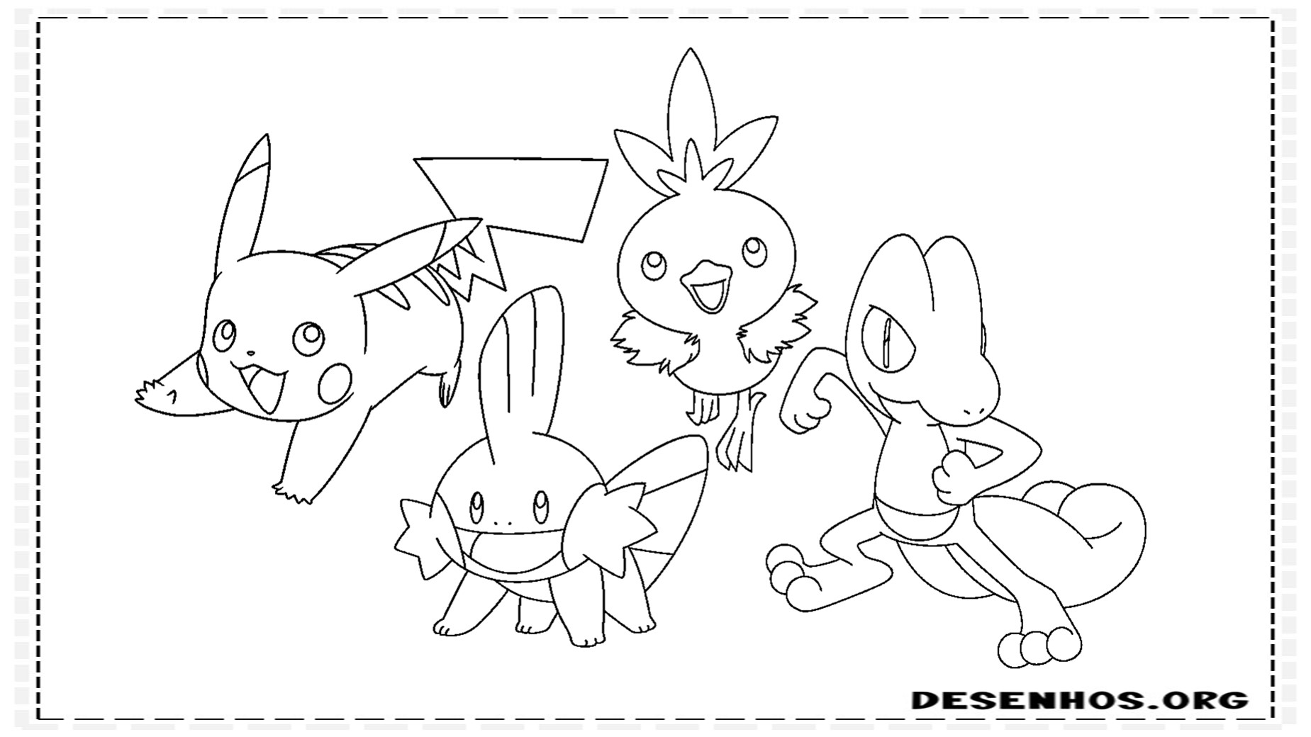 400 Desenhos de Pokémon para colorir