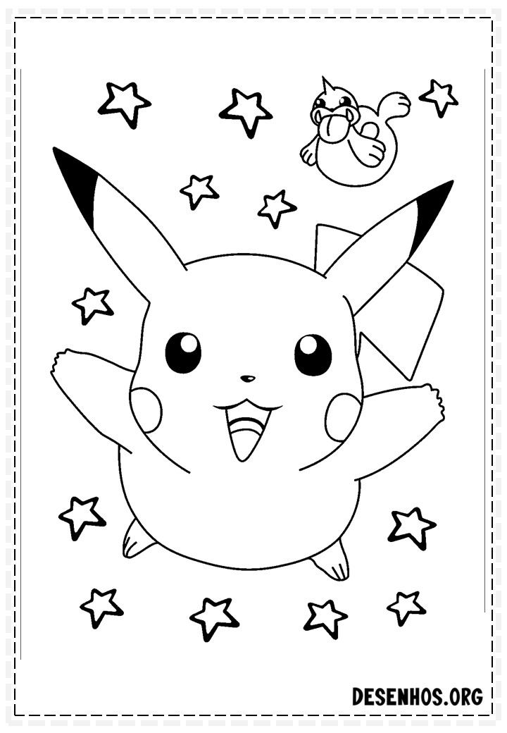 400 Desenhos de Pokémon para colorir