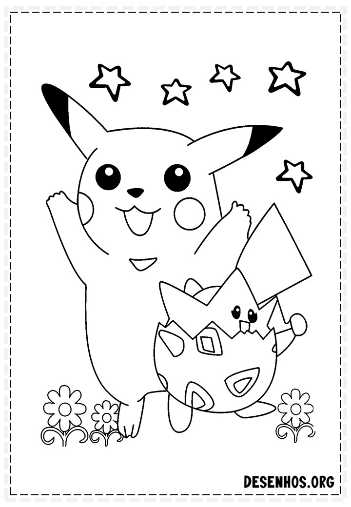 400 Desenhos de Pokémon para colorir