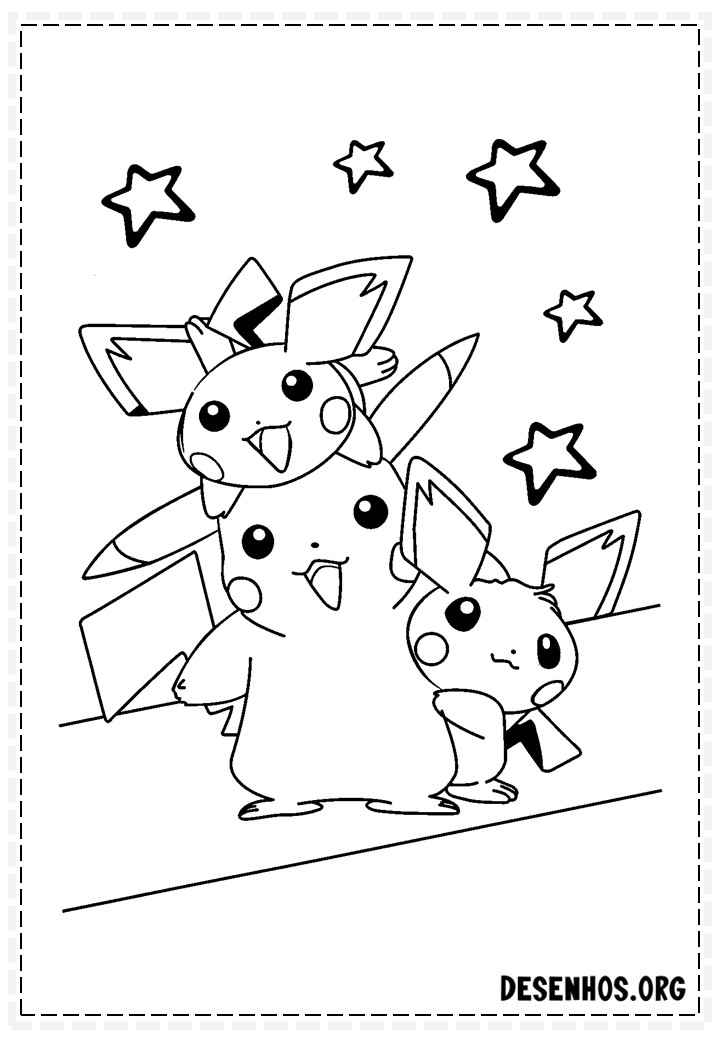 400 Desenhos de Pokémon para colorir
