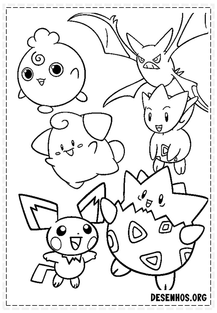 400 Desenhos de Pokémon para colorir