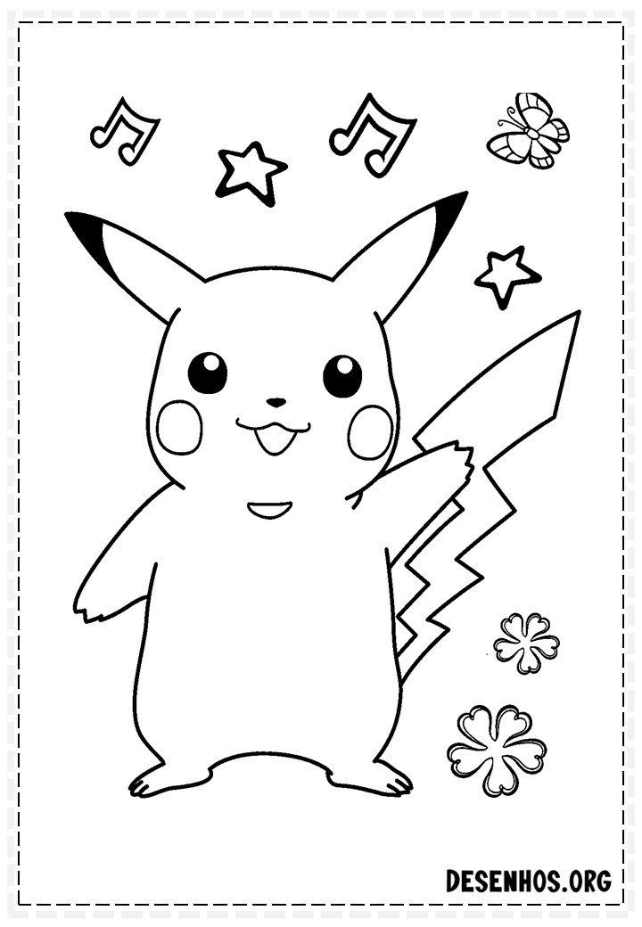 400 Desenhos de Pokémon para colorir
