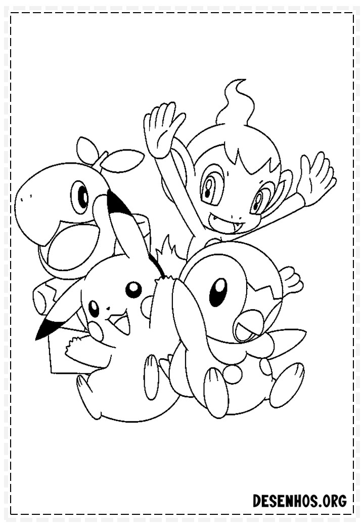 400 Desenhos de Pokémon para colorir