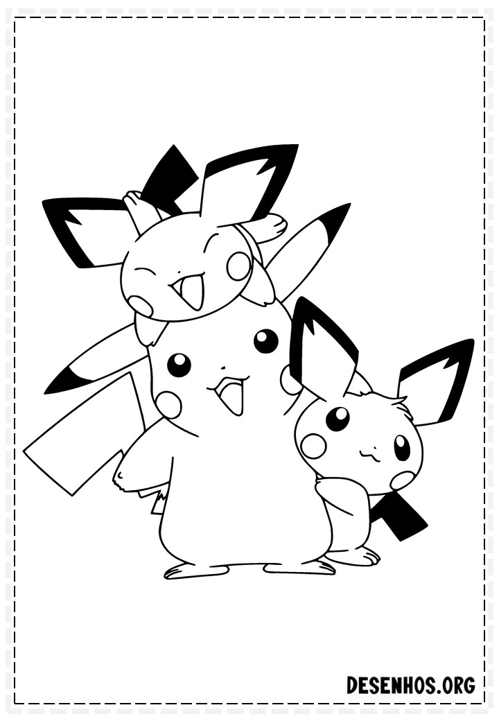 400 Desenhos de Pokémon para colorir