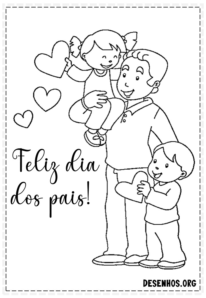 60 Desenhos dos Dias do Pais Para Colorir