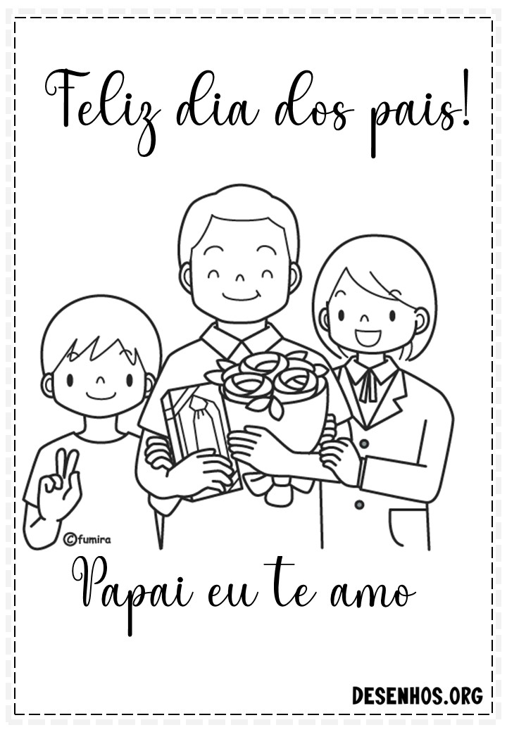 60 Desenhos dos Dias do Pais Para Colorir
