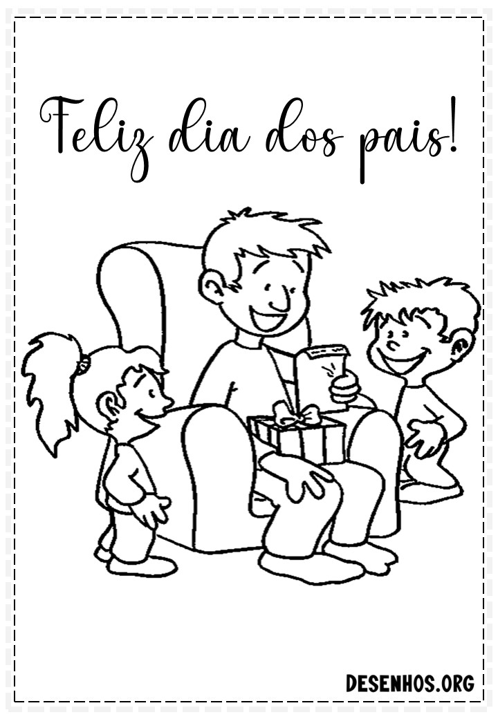 60 Desenhos dos Dias do Pais Para Colorir