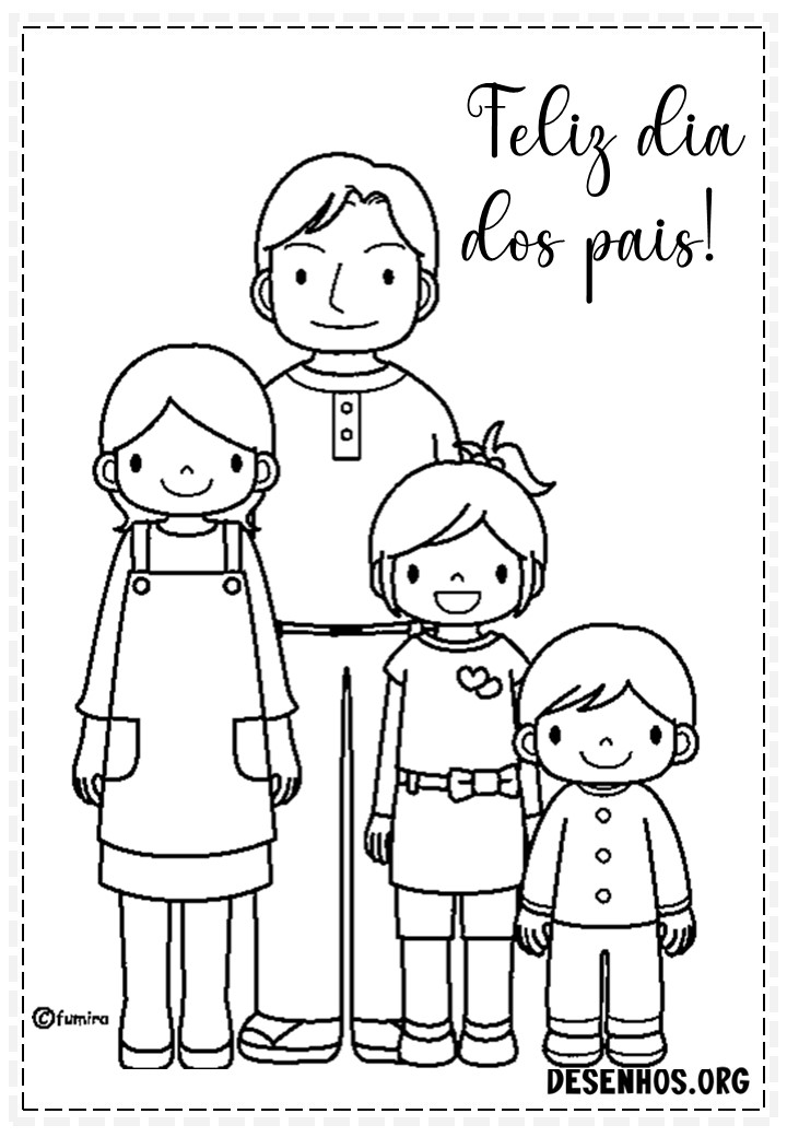 60 Desenhos dos Dias do Pais Para Colorir