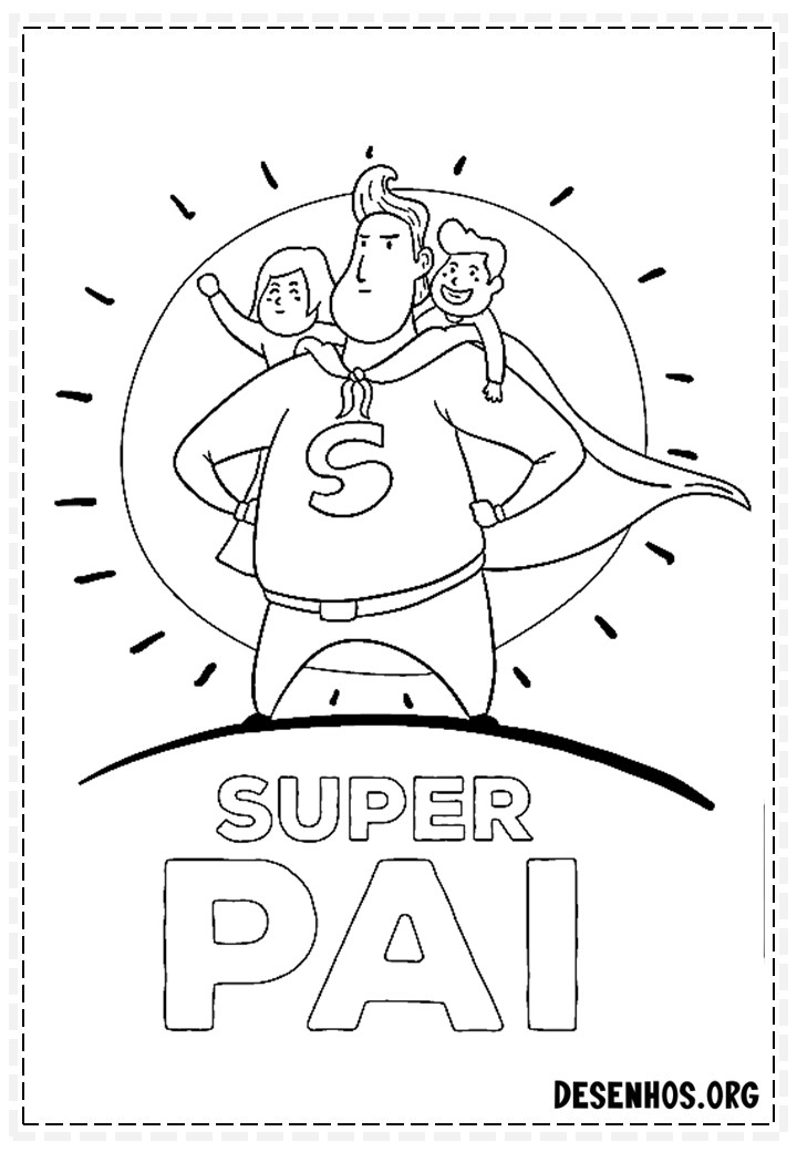 60 Desenhos dos Dias do Pais Para Colorir