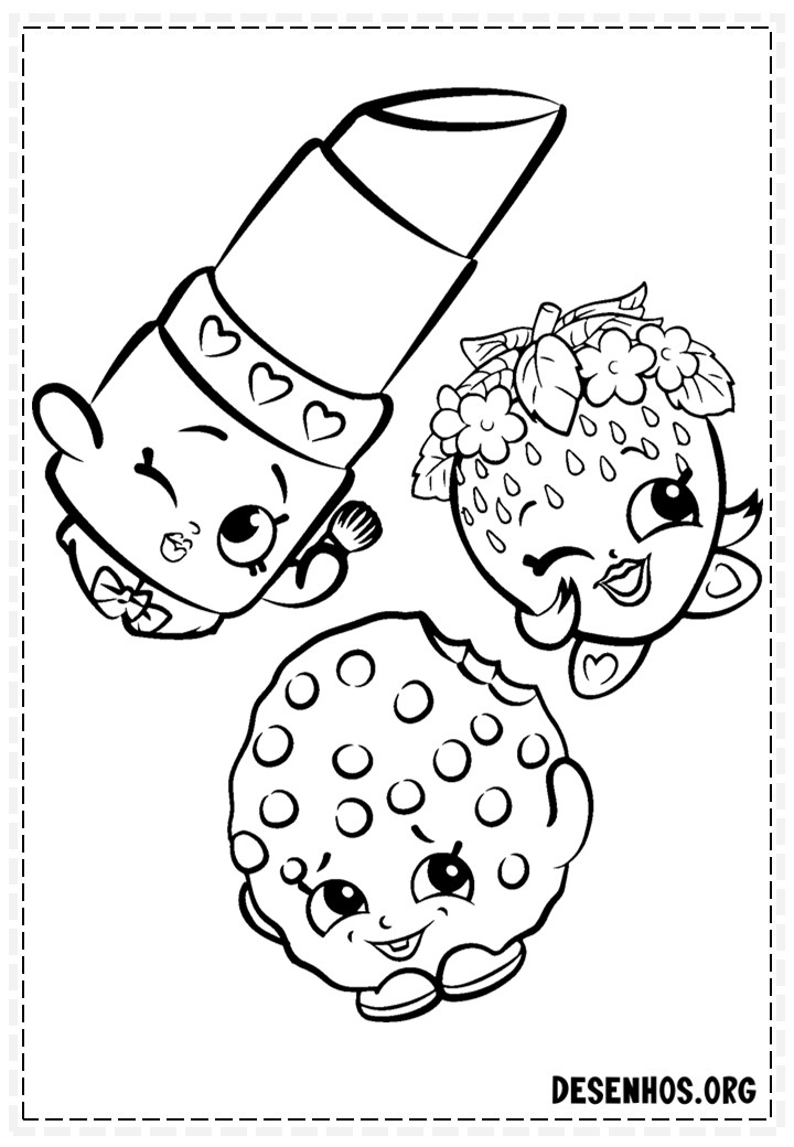 160 desenhos de Shopkins para colorir