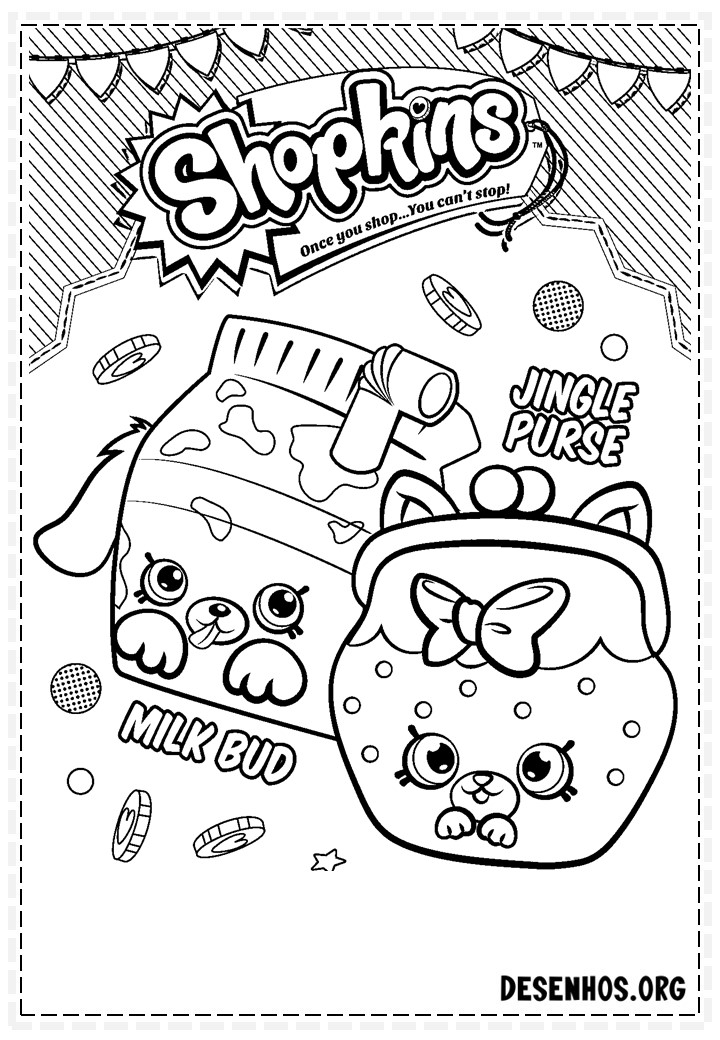 160 desenhos de Shopkins para colorir