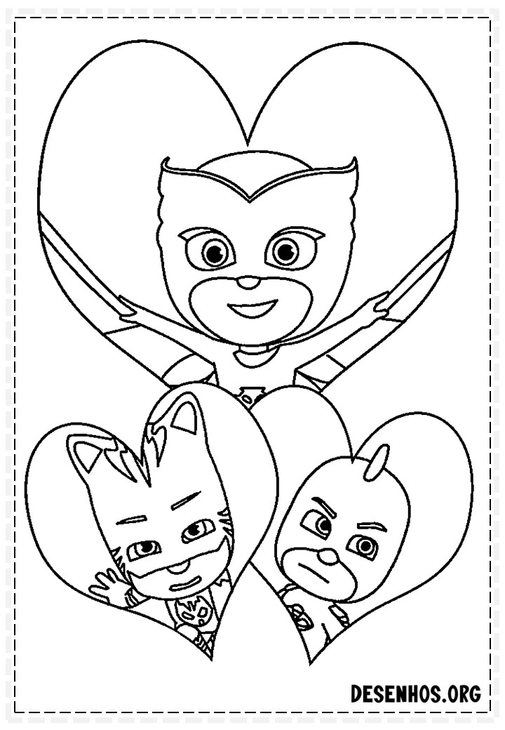 80 Desenhos do Pj Masks para colorir 80 Desenhos do Pj Masks para colorir
