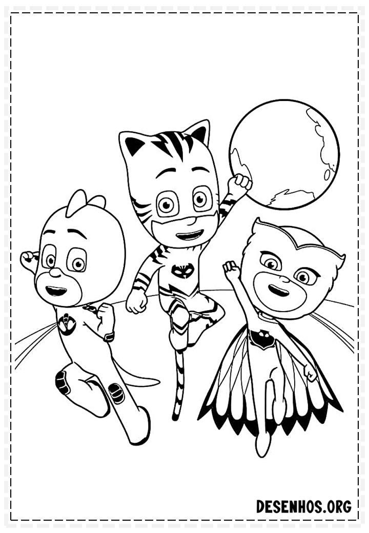 80 Desenhos do Pj Masks para colorir 80 Desenhos do Pj Masks para colorir