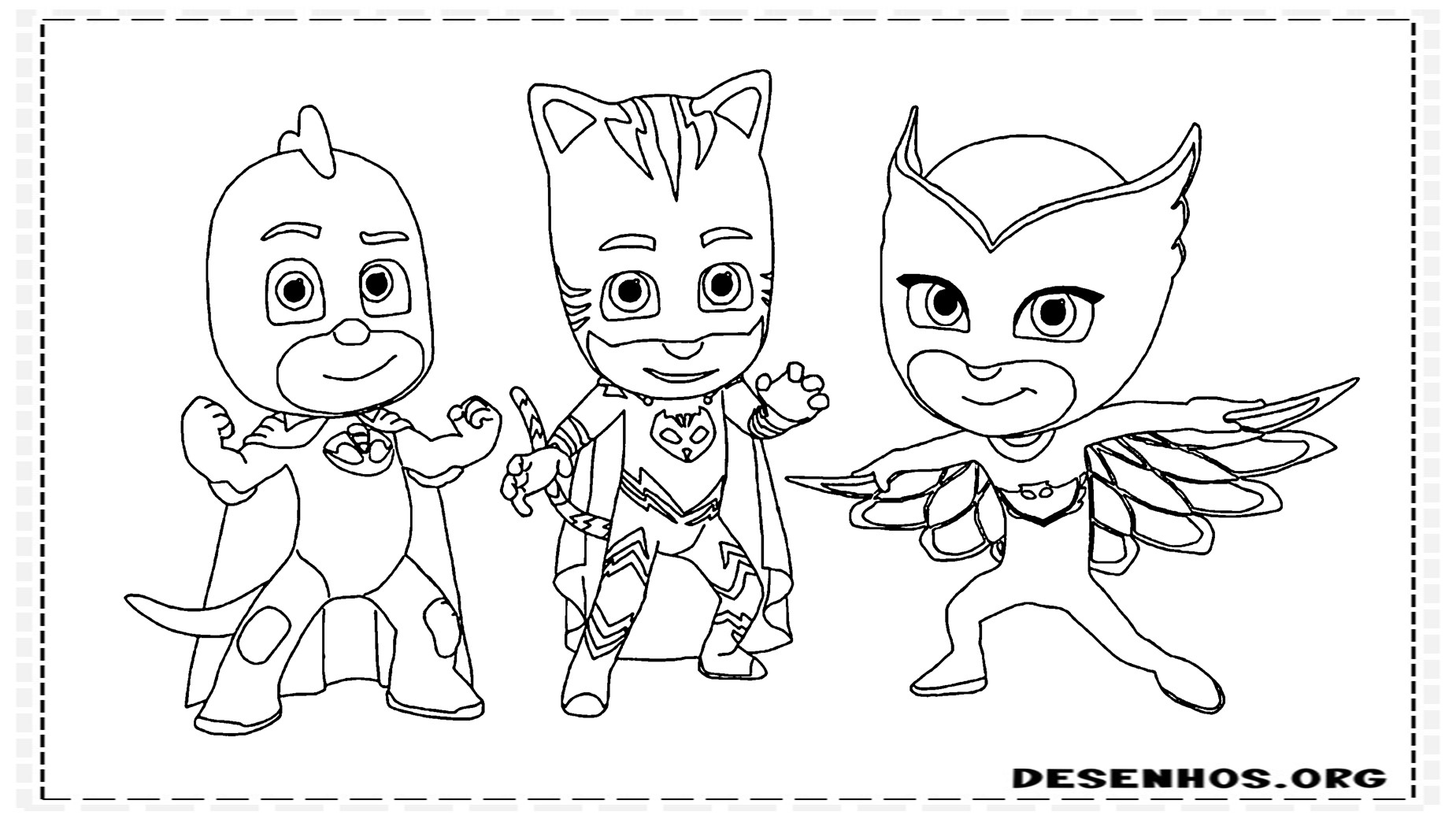 80 Desenhos do Pj Masks para colorir 80 Desenhos do Pj Masks para colorir