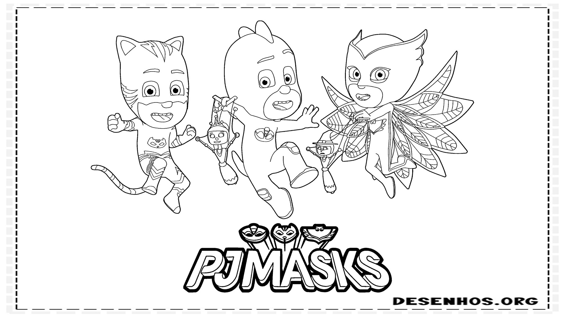 80 Desenhos do Pj Masks para colorir 80 Desenhos do Pj Masks para colorir