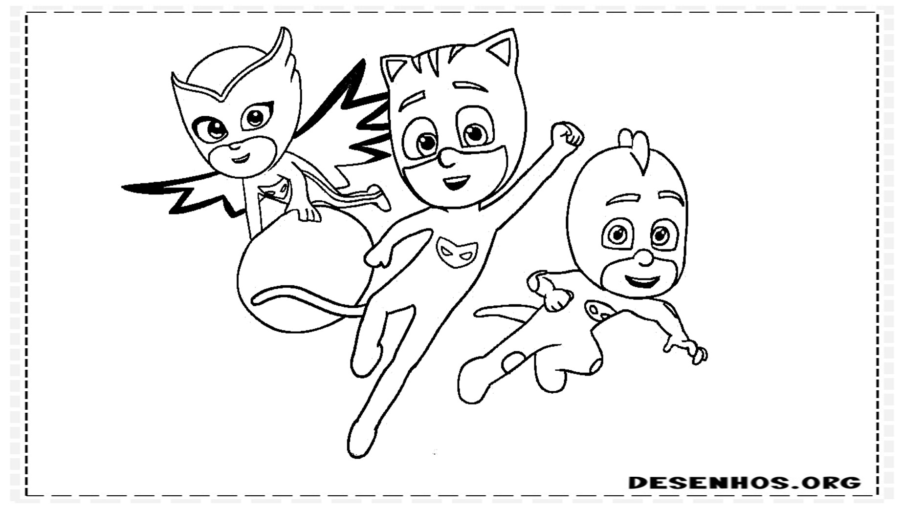 80 Desenhos do Pj Masks para colorir 80 Desenhos do Pj Masks para colorir