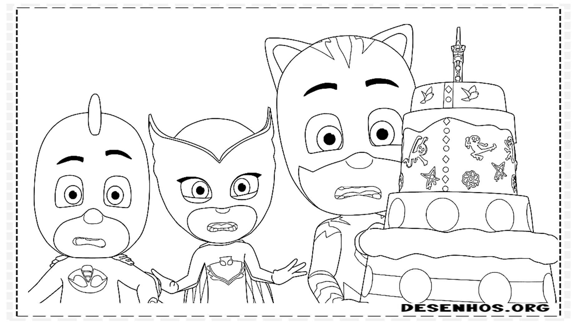 80 Desenhos do Pj Masks para colorir 80 Desenhos do Pj Masks para colorir