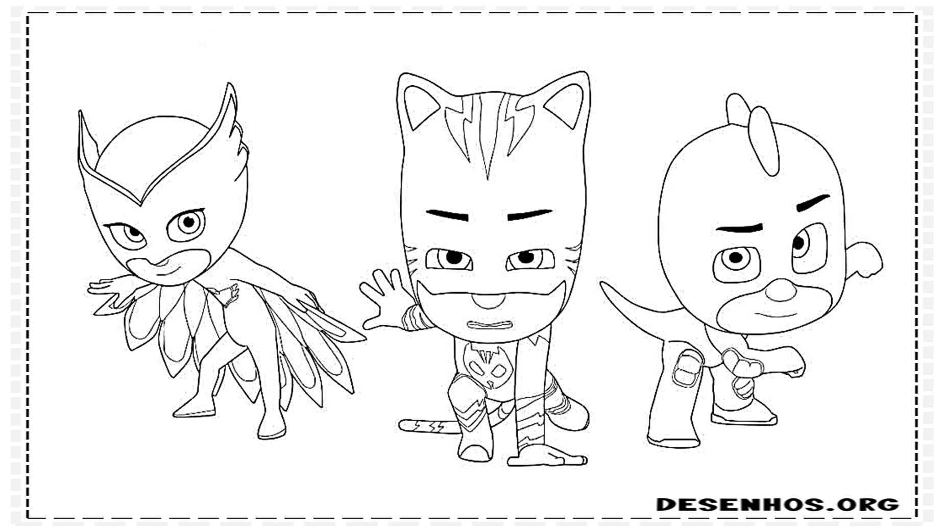 80 Desenhos do Pj Masks para colorir 80 Desenhos do Pj Masks para colorir