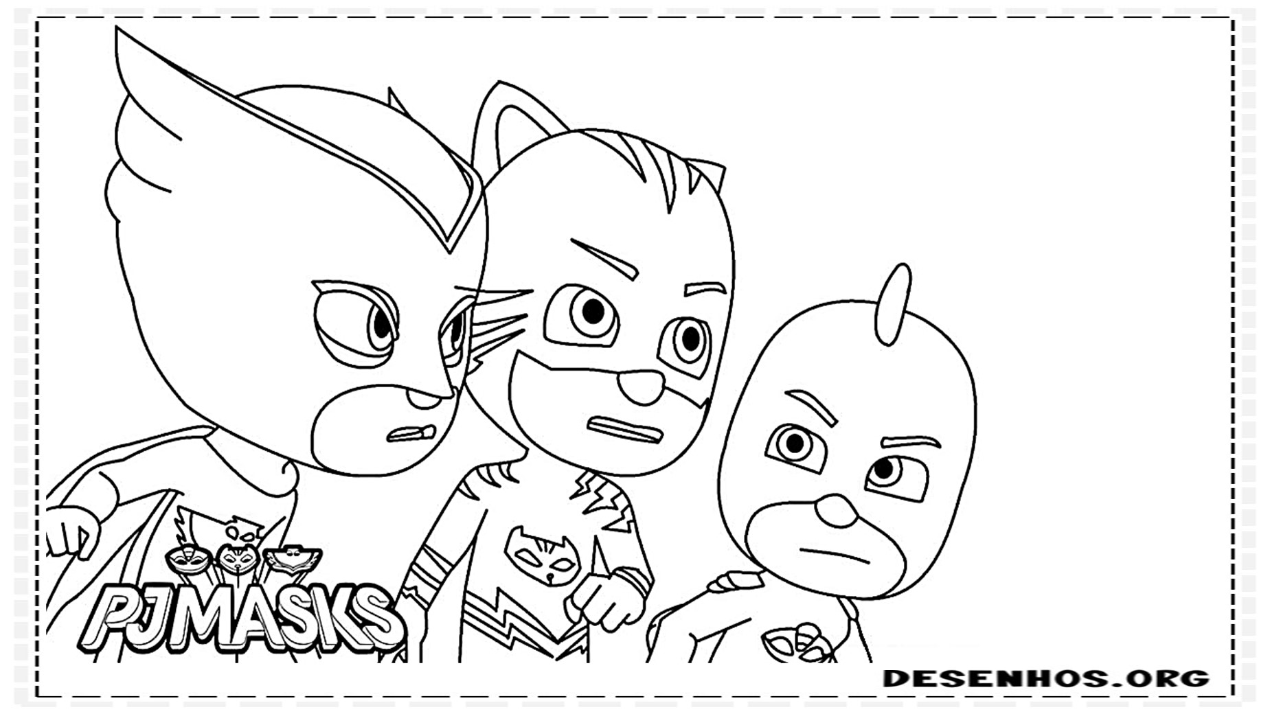 80 Desenhos do Pj Masks para colorir 80 Desenhos do Pj Masks para colorir