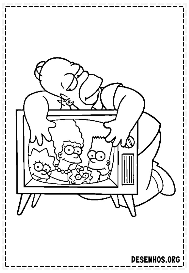 desenhos dos simpsons 80