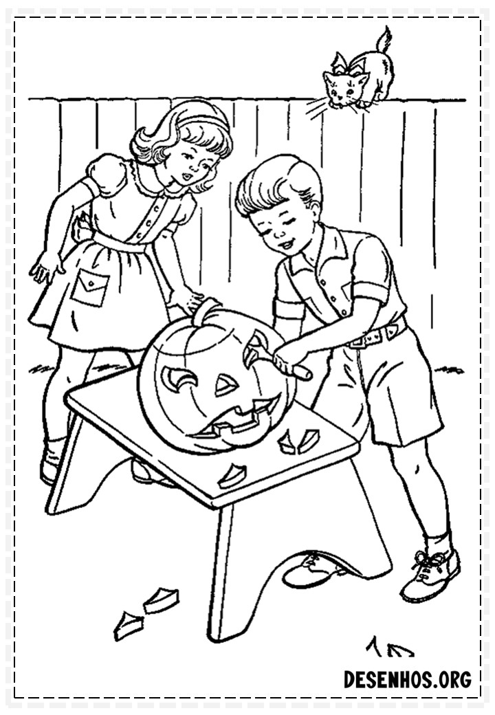 100 Desenhos do Halloween para colorir