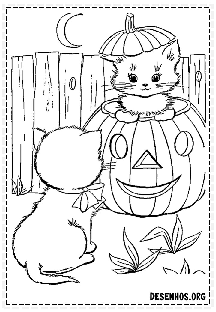 100 Desenhos do Halloween para colorir