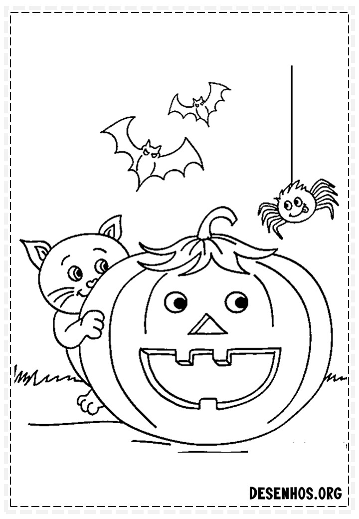 100 Desenhos do Halloween para colorir