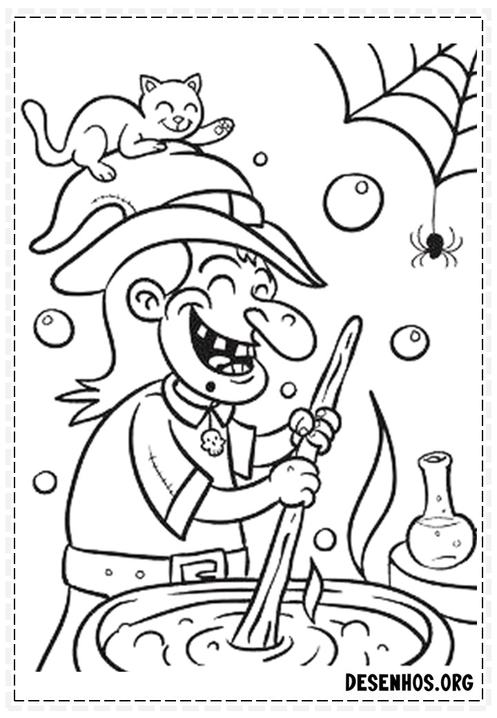 100 Desenhos do Halloween para colorir