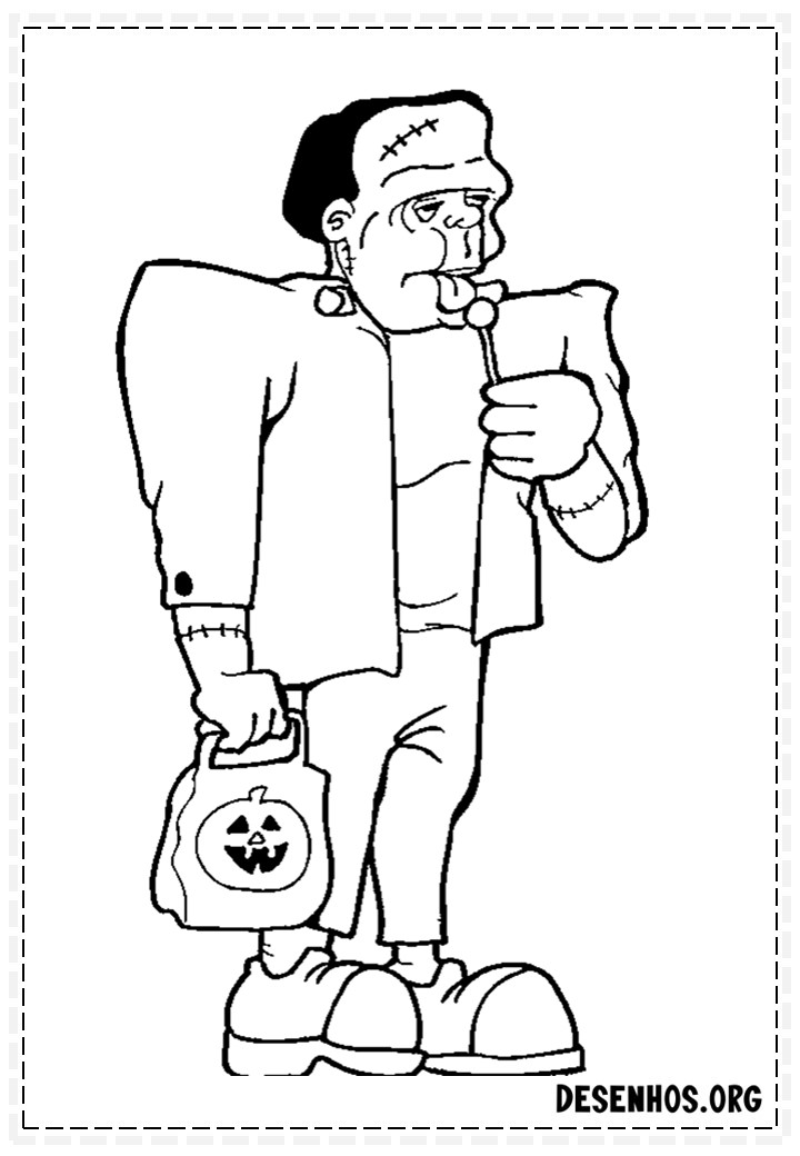 100 Desenhos do Halloween para colorir