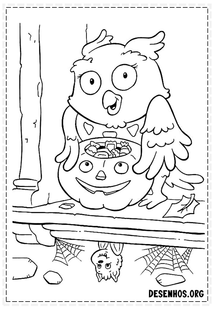100 Desenhos do Halloween para colorir