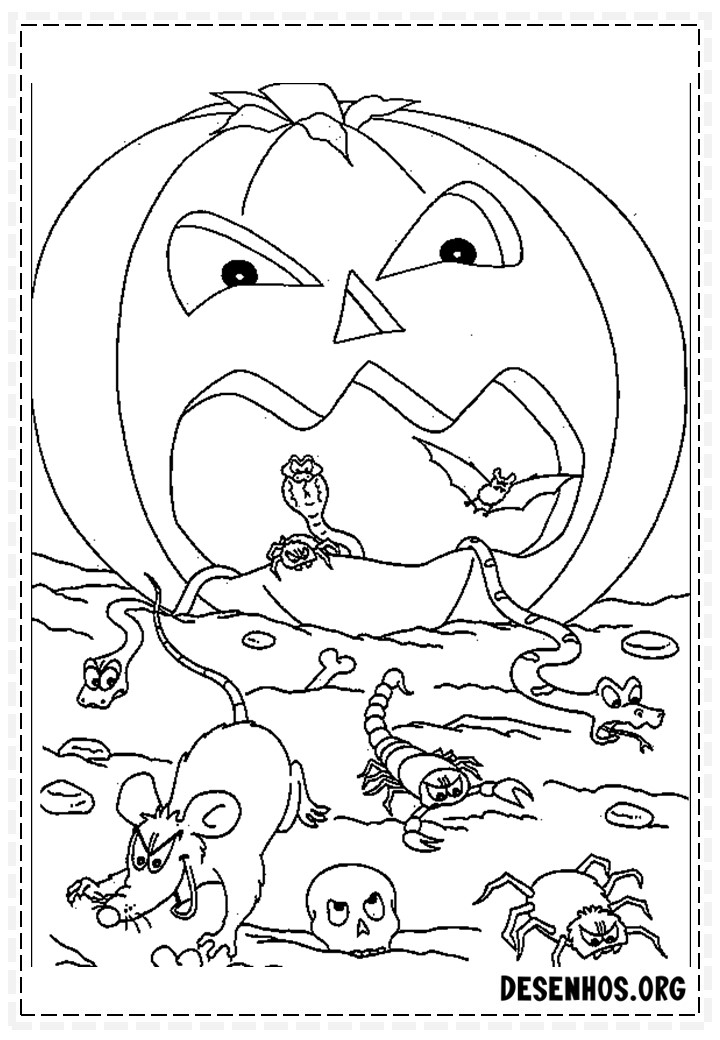 100 Desenhos do Halloween para colorir