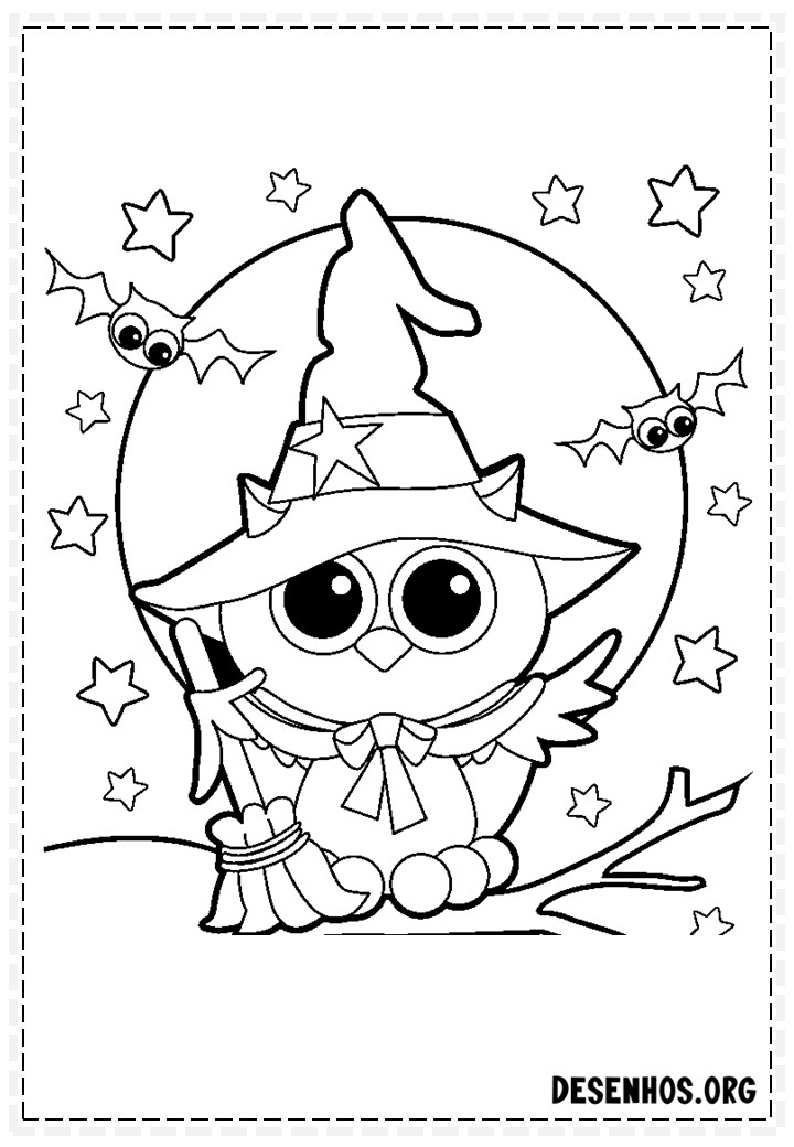 100 Desenhos do Halloween para colorir