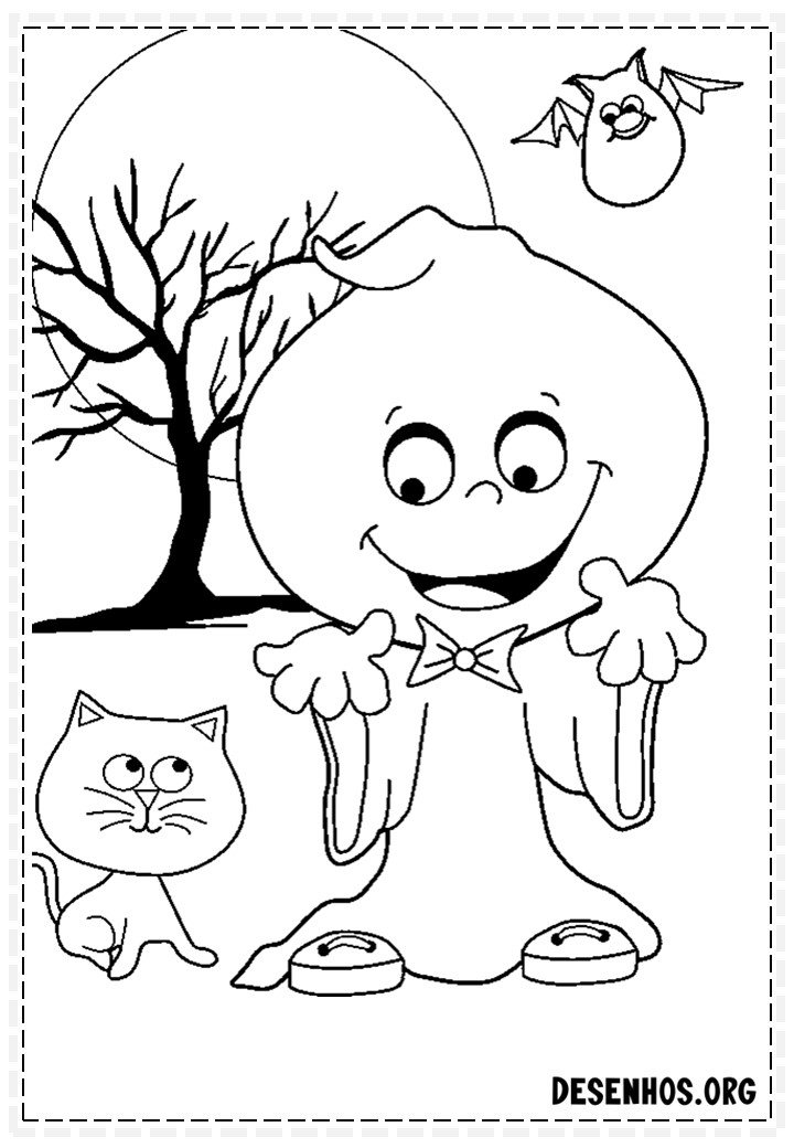 100 Desenhos do Halloween para colorir