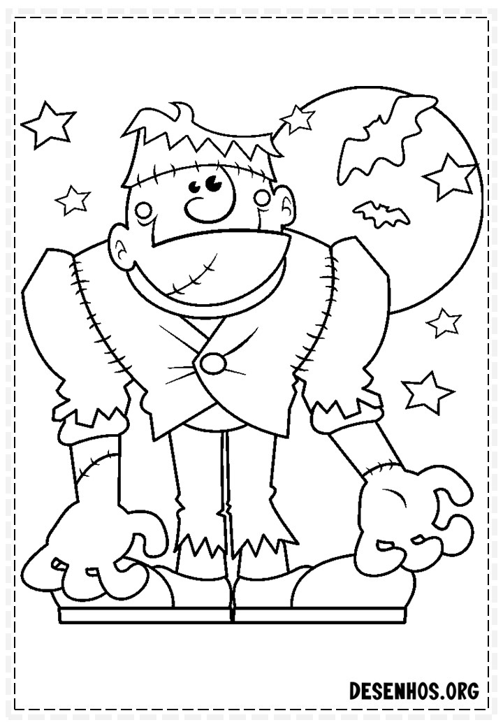 100 Desenhos do Halloween para colorir