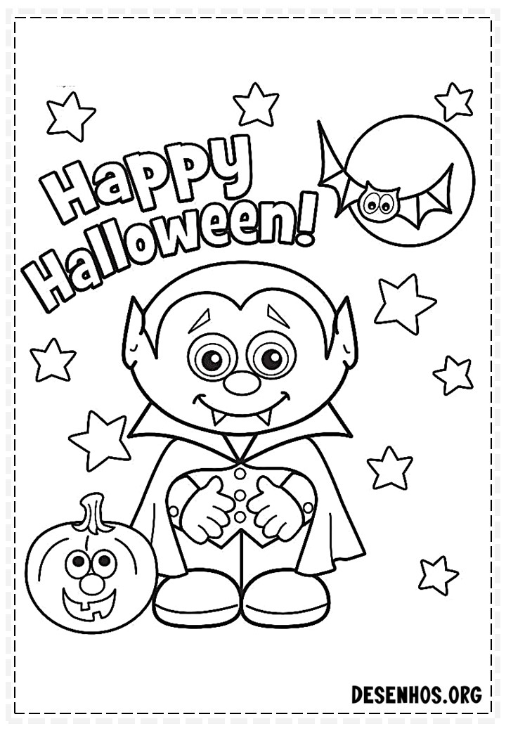 100 Desenhos do Halloween para colorir