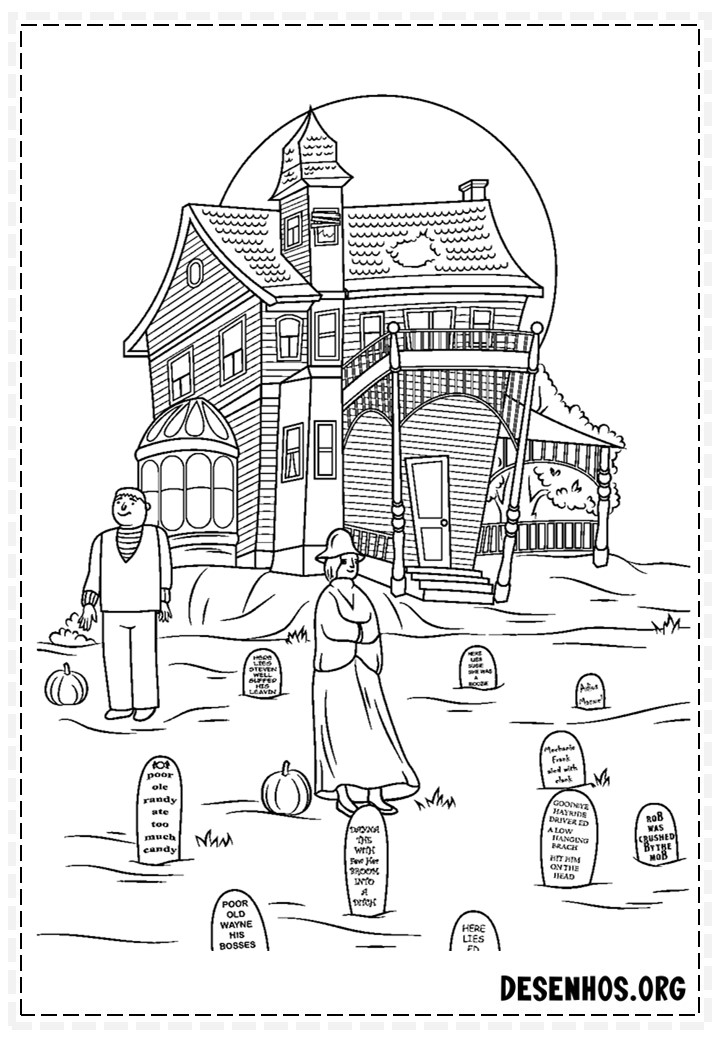 100 Desenhos do Halloween para colorir