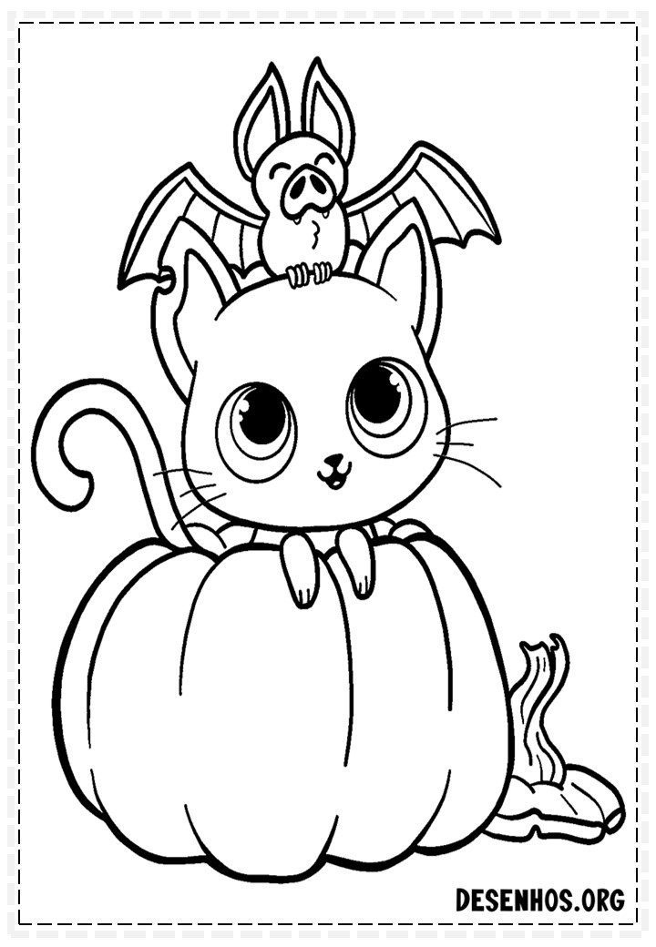 100 Desenhos do Halloween para colorir