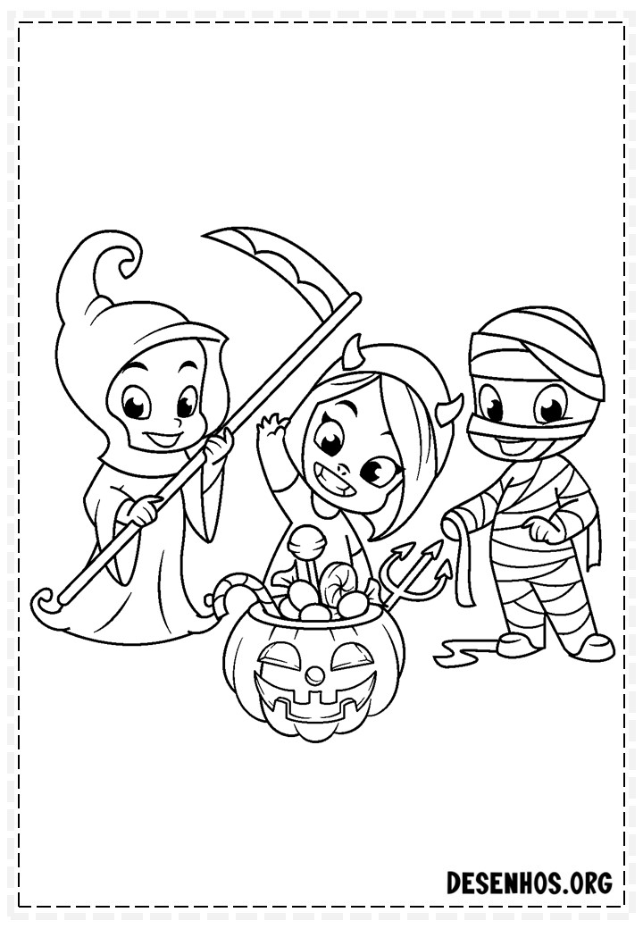 100 Desenhos do Halloween para colorir