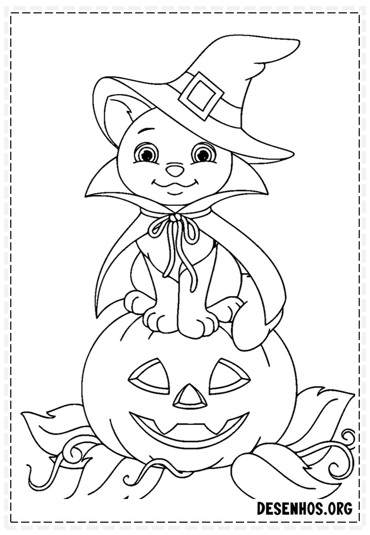 100 Desenhos do Halloween para colorir
