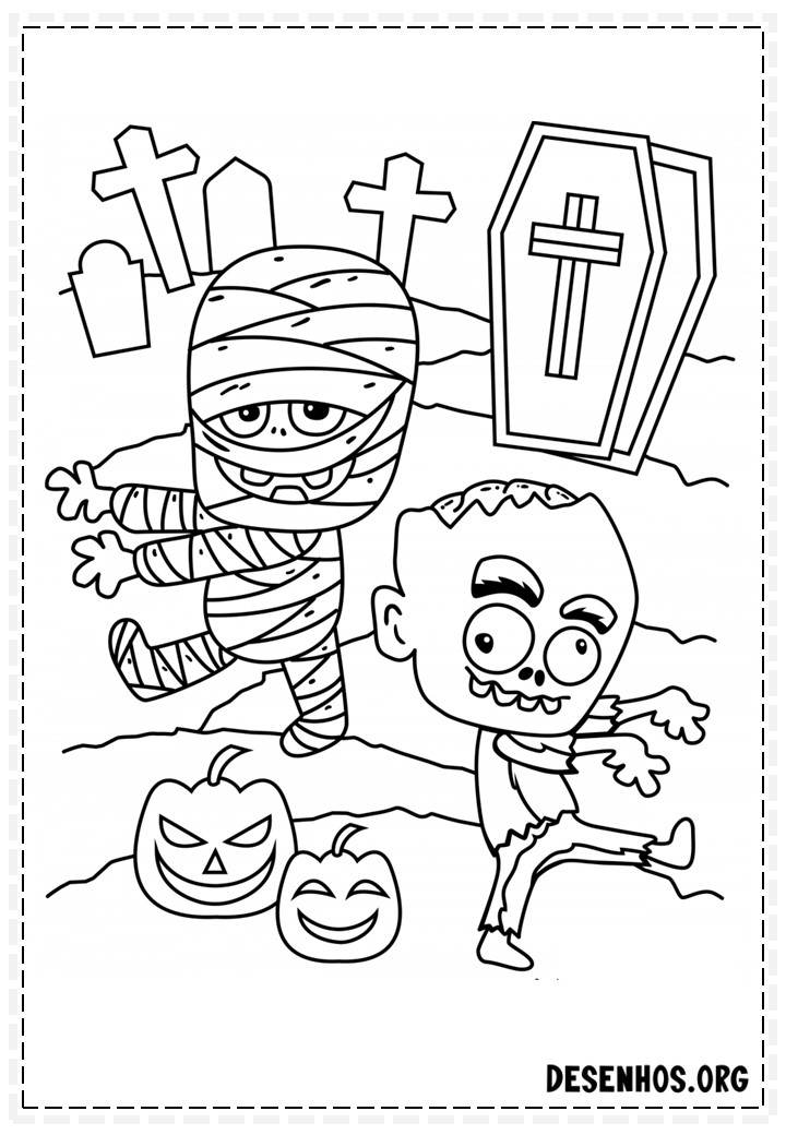 100 Desenhos do Halloween para colorir