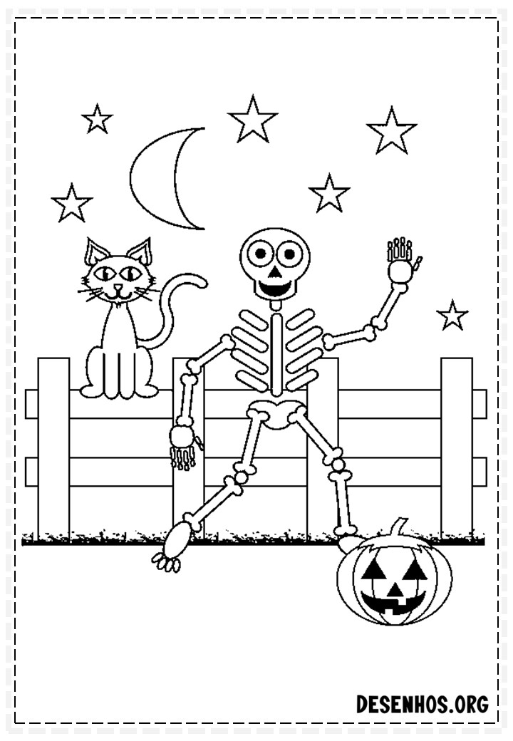 100 Desenhos do Halloween para colorir