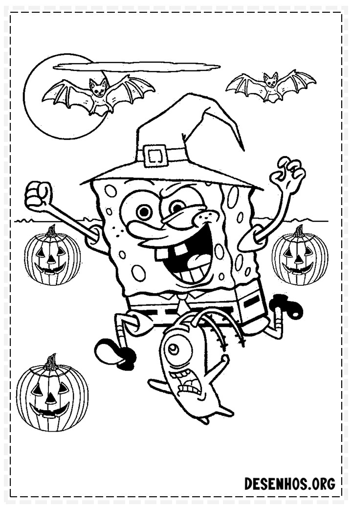 100 Desenhos do Halloween para colorir