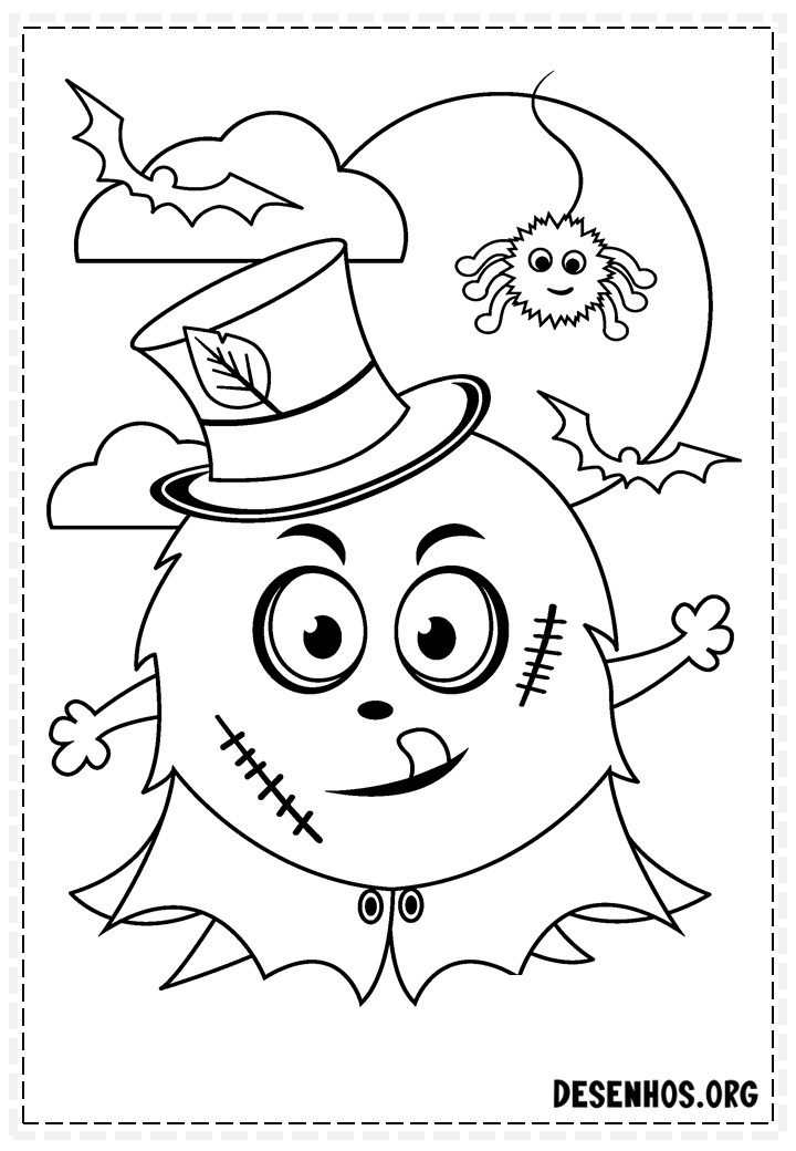 100 Desenhos do Halloween para colorir