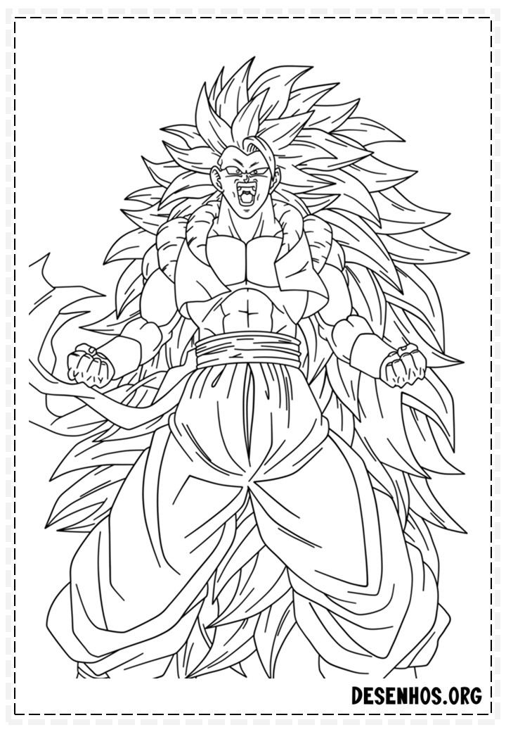 Desenho de Broly de Dragon Ball Z para colorir