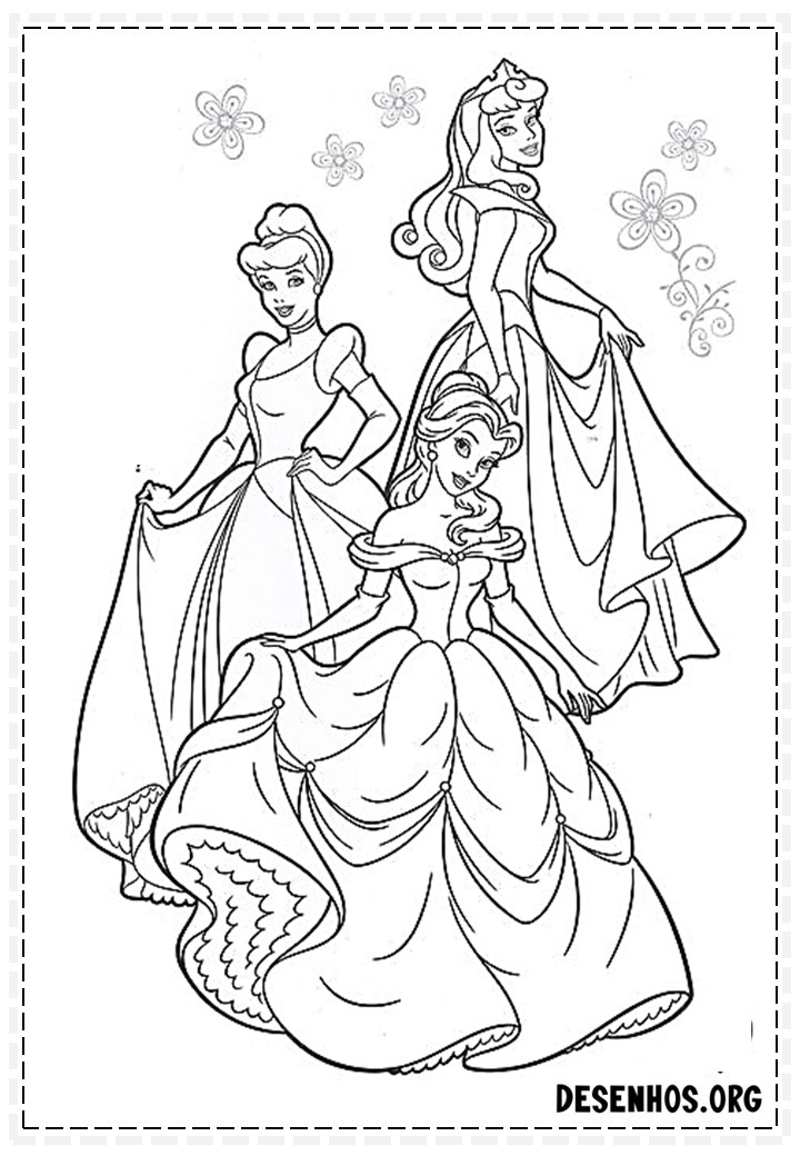 princesas para colorir 15