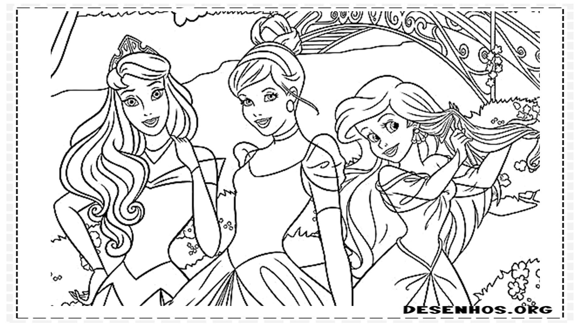 princesas para colorir 2