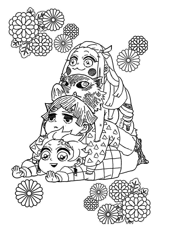 30 Desenhos do Demon Slayer para colorir
