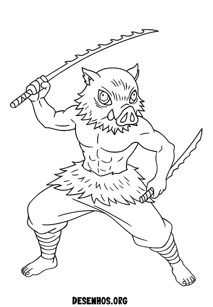 30 Desenhos do Demon Slayer para colorir