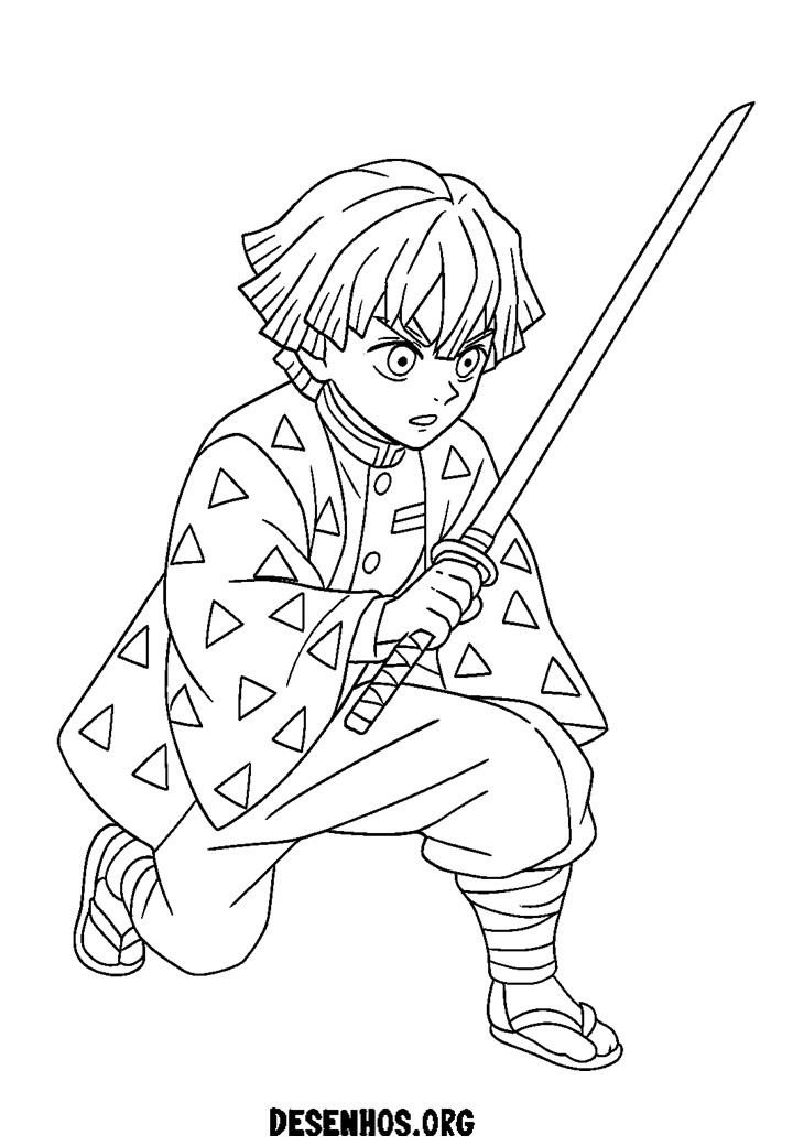 30 Desenhos do Demon Slayer para colorir