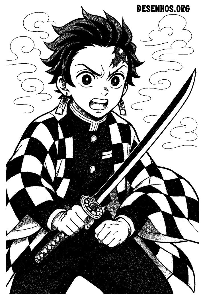 30 Desenhos do Demon Slayer para colorir